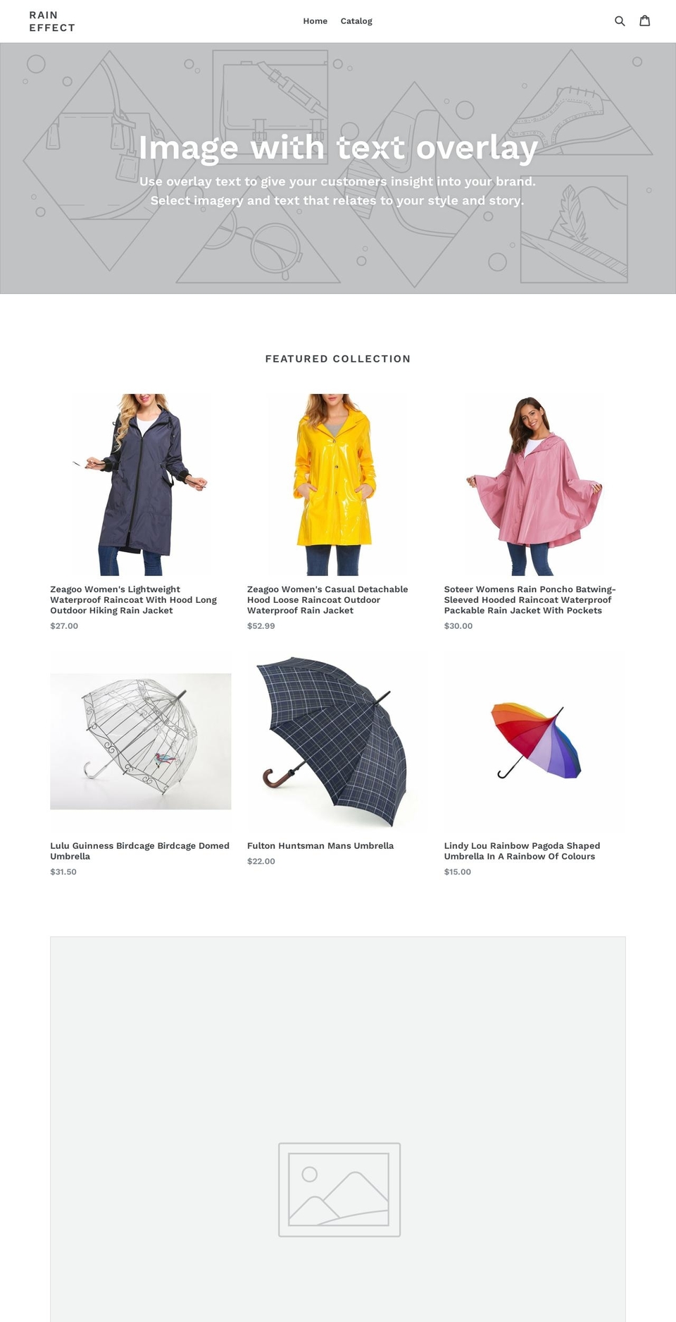 rain-effect.myshopify.com shopify website screenshot