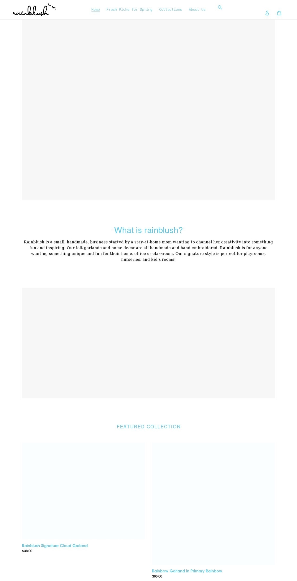 rainblush.com shopify website screenshot