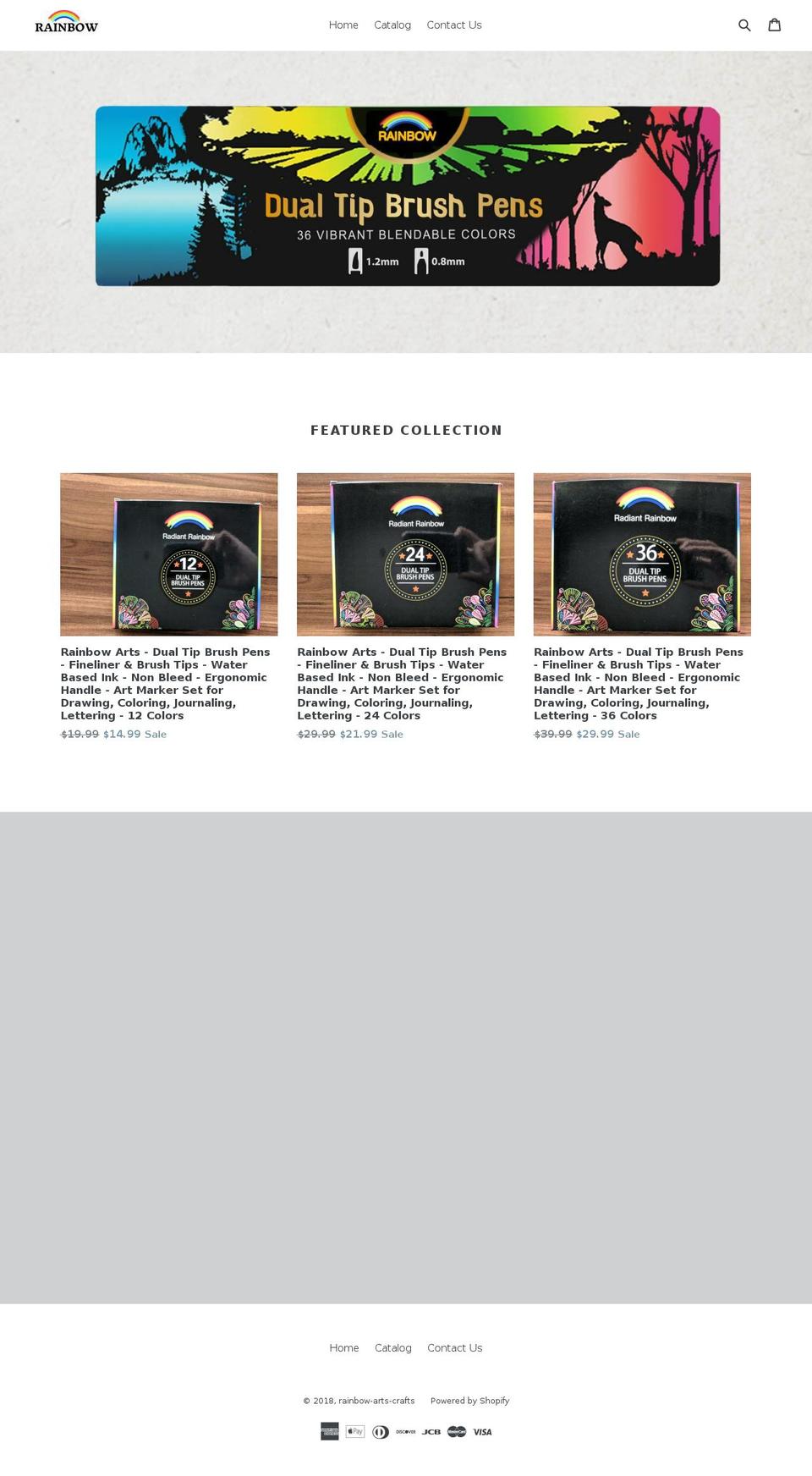 rainbow-arts-crafts.com — Shopify storefront screenshot