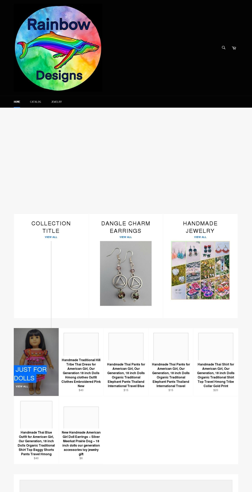 rainbow-designs.com shopify website screenshot