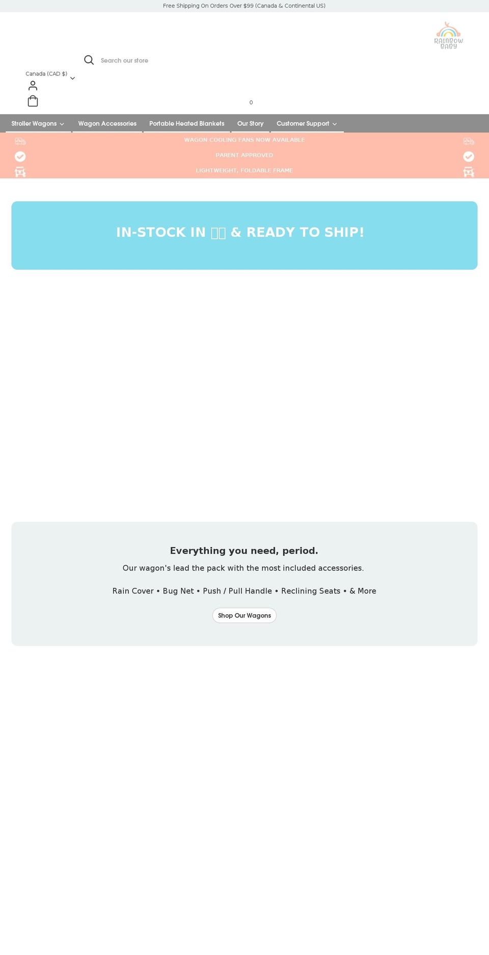 rainbowbabystore.com shopify website screenshot