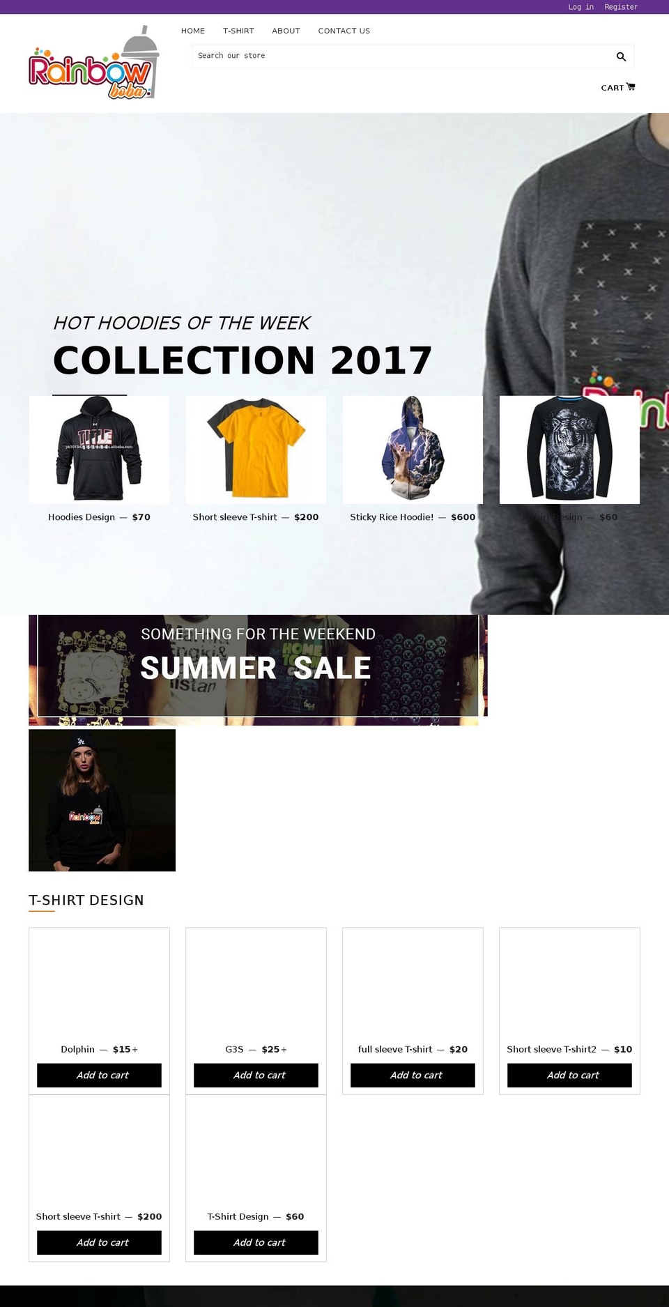 rainbowboba.com — Shopify storefront screenshot