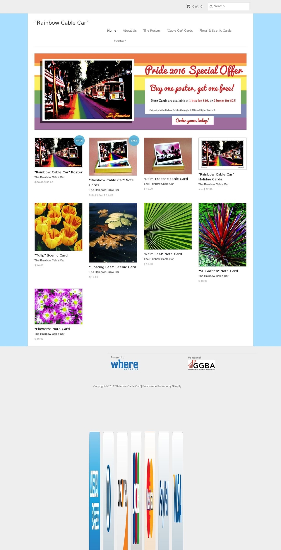 rainbowcablecar.com shopify website screenshot