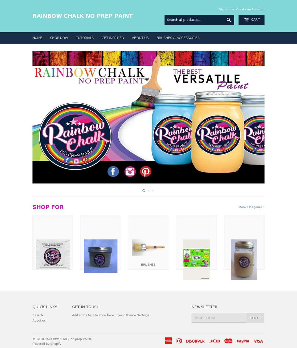 Express Shopify theme site example rainbowchalknopreppaint.com