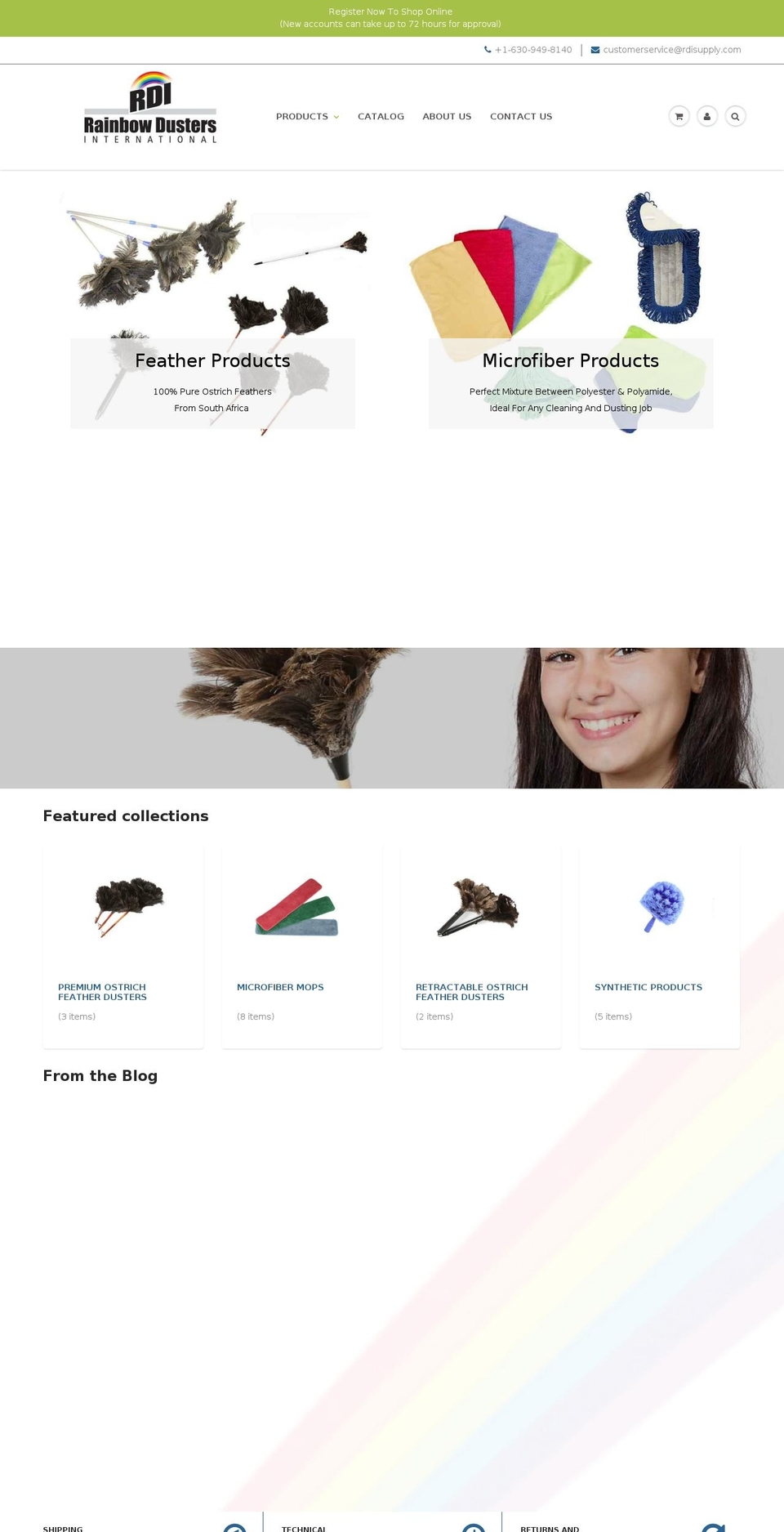rainbowdustersinternational.com — Shopify storefront screenshot