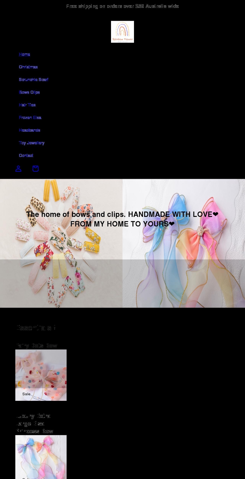 rainbowflower.com.au shopify website screenshot