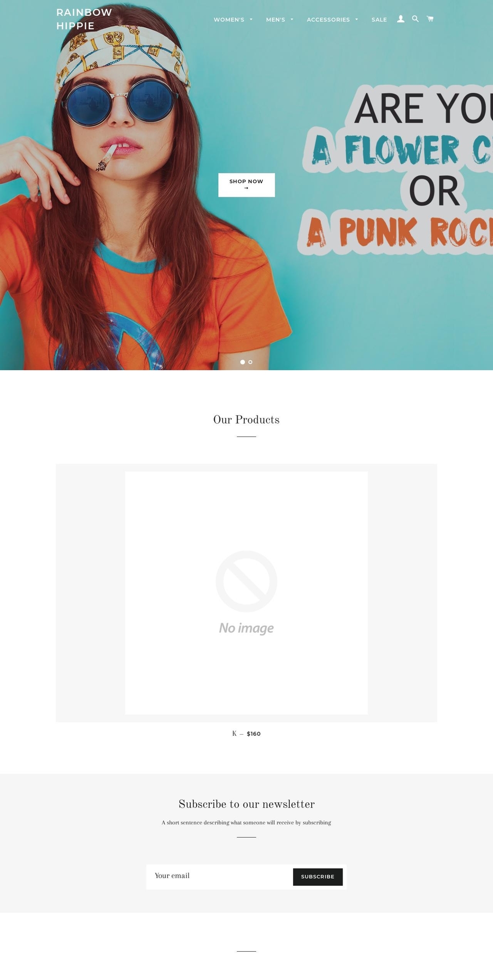 rainbowhippie.com — Shopify storefront screenshot