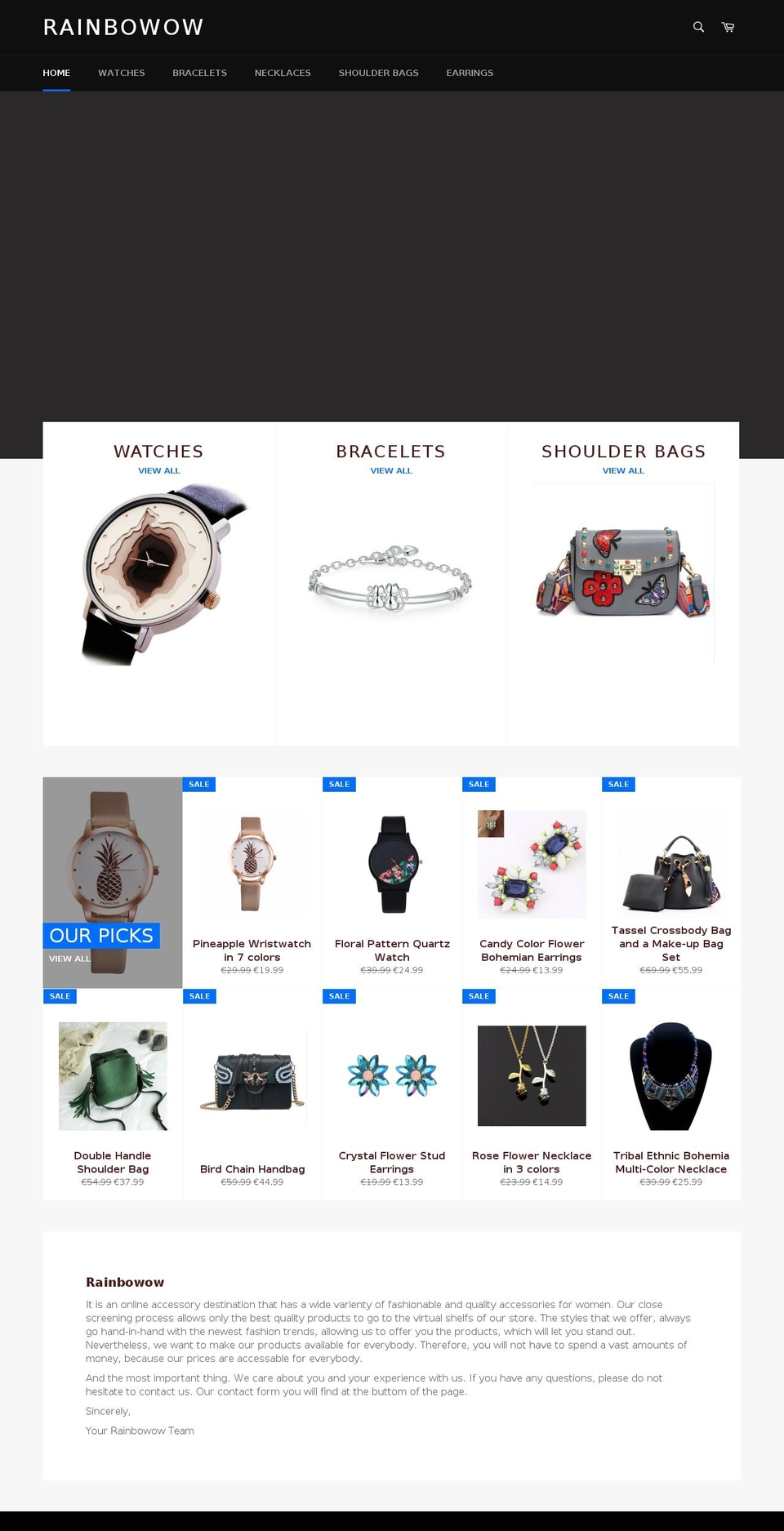 rainbowow.com — Shopify storefront screenshot