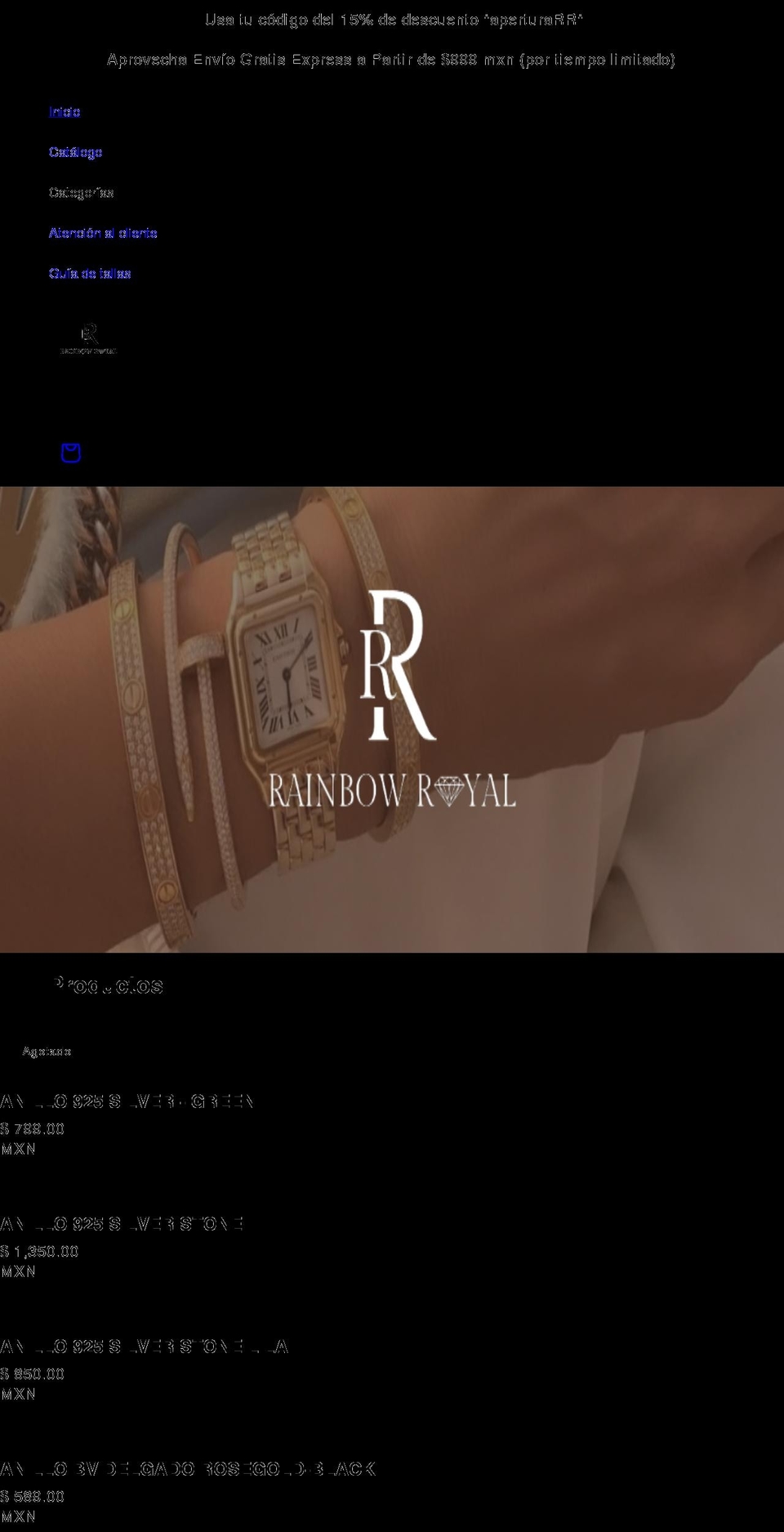 rainbowroyal.com shopify website screenshot