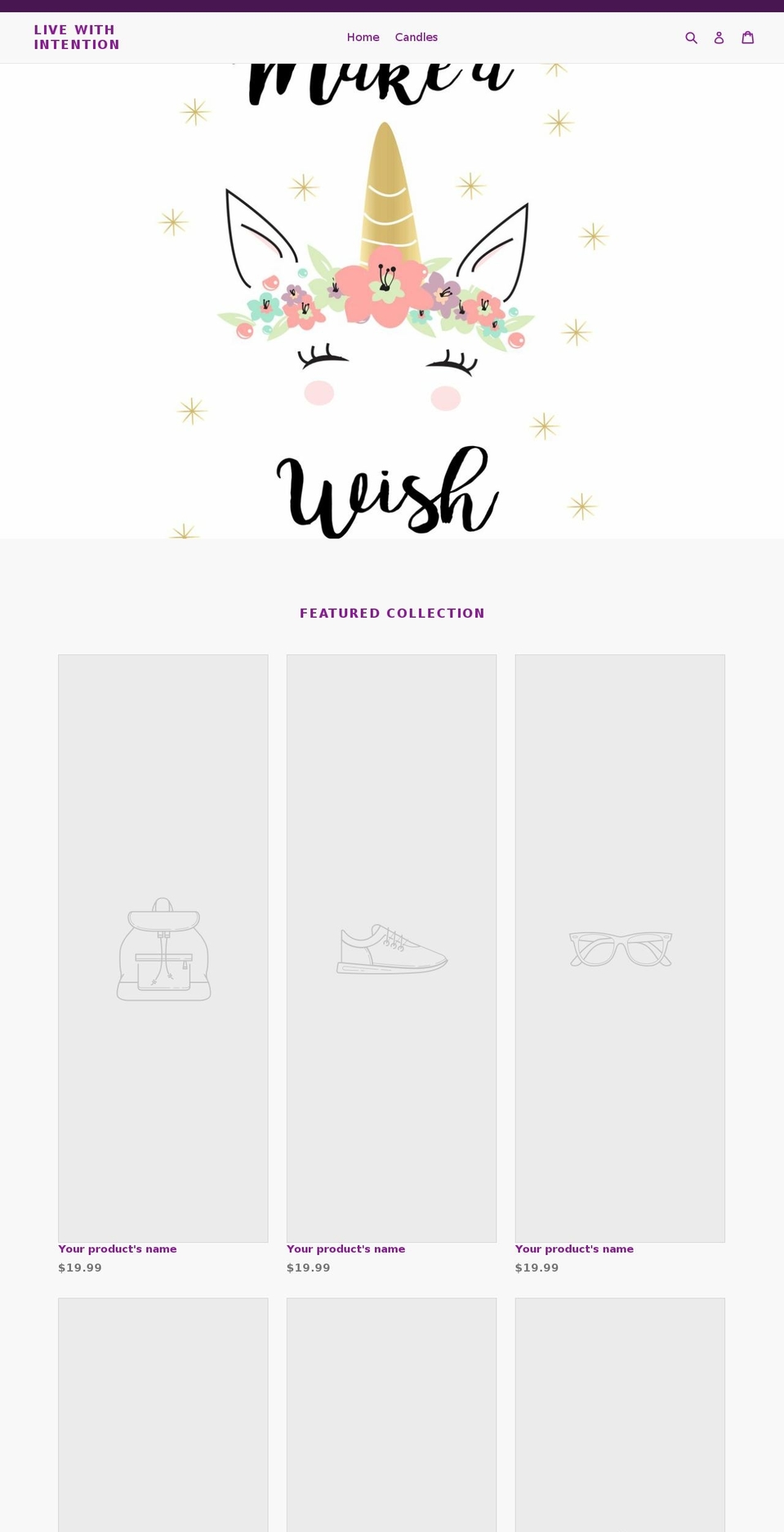 rainbowsandunicorn.com — Shopify storefront screenshot