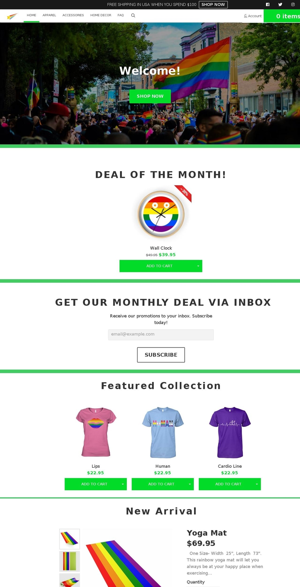 rainbowstarz.com — Shopify storefront screenshot