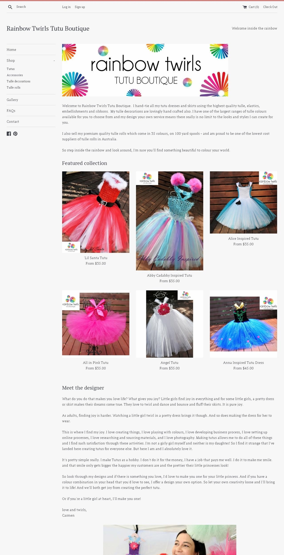 rainbowtwirls.com.au shopify website screenshot