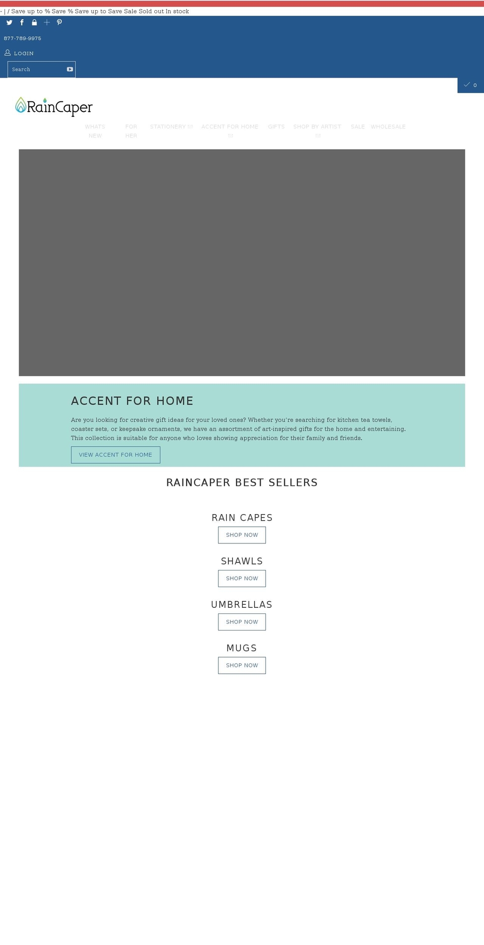 raincaper.net shopify website screenshot