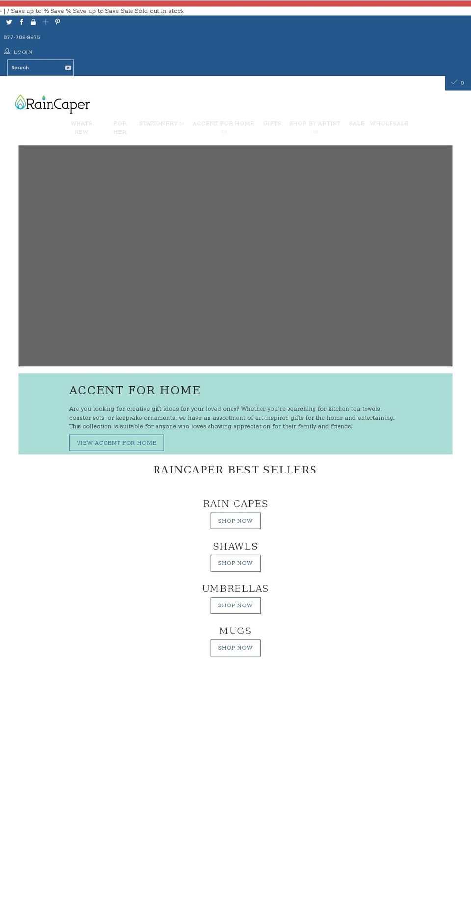 raincapers.com — Shopify storefront screenshot