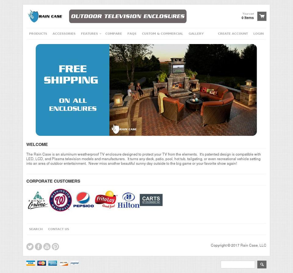 raincase.com shopify website screenshot