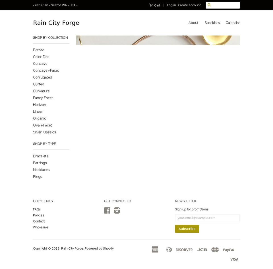 raincityforge.com shopify website screenshot