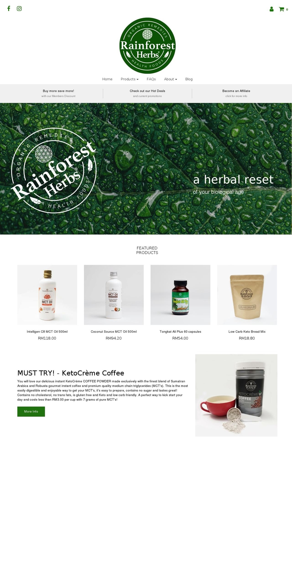 rainforestherbs.co shopify website screenshot