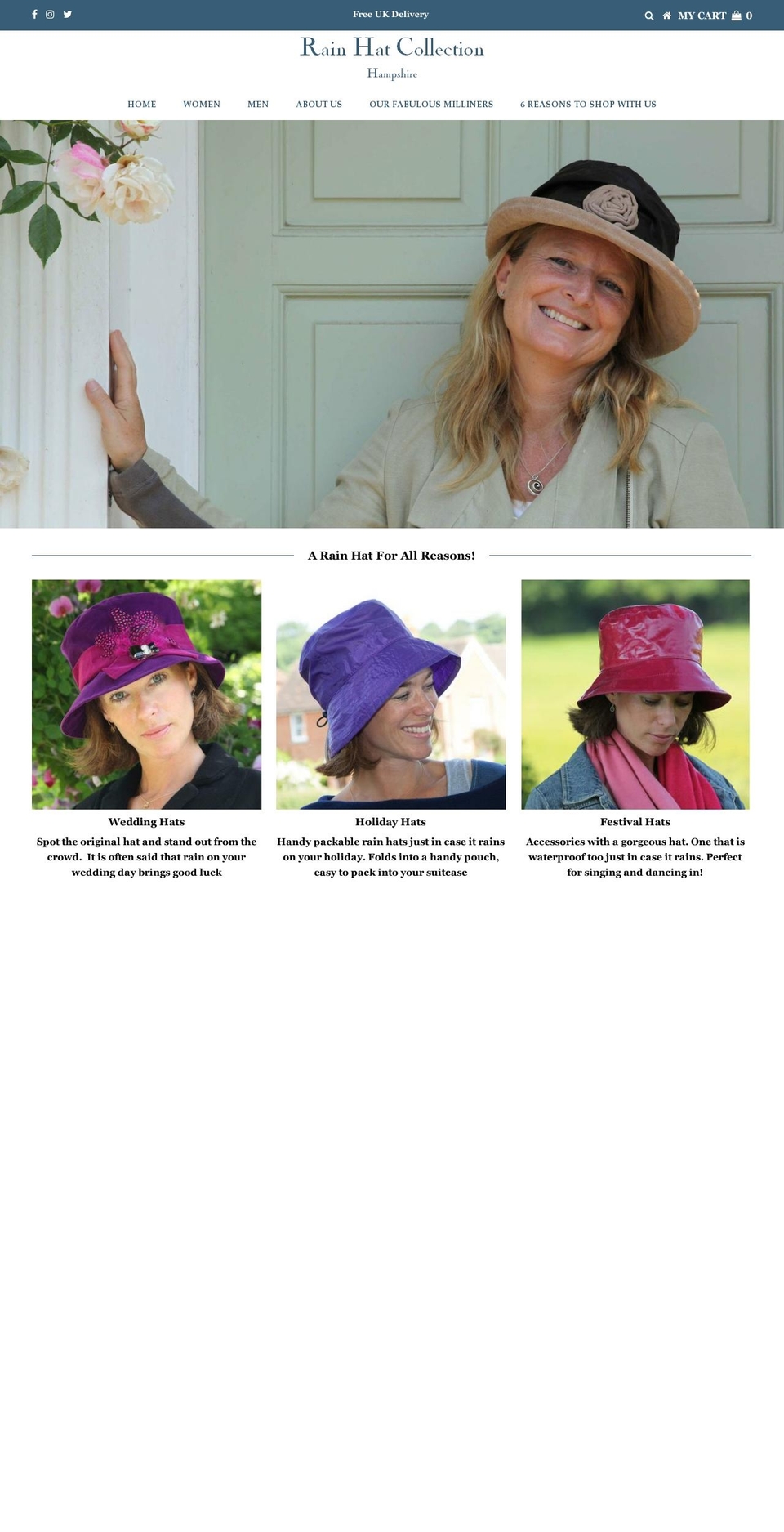 rainhatcollection.com shopify website screenshot