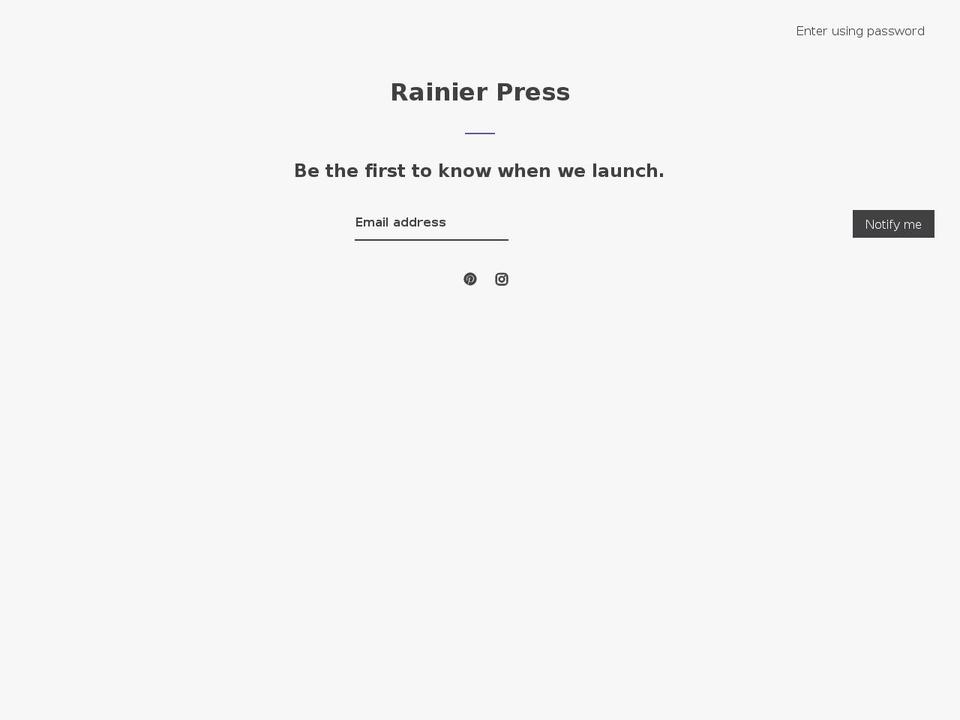 Editorial Shopify theme site example rainierpress.com