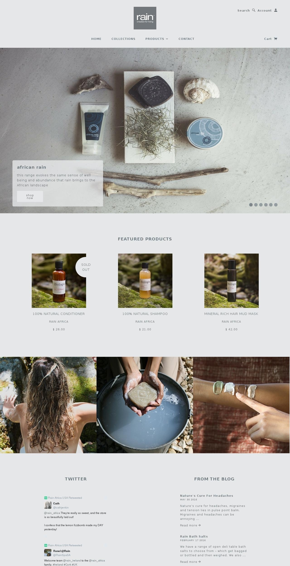 rainliving.com shopify website screenshot