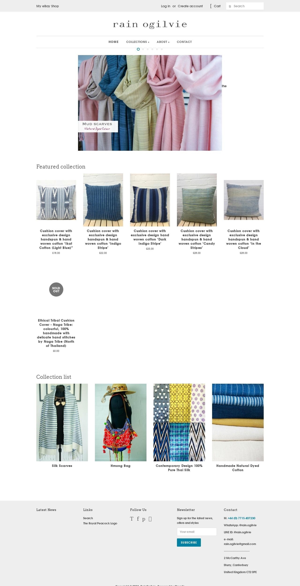 rainogilvie.com — Shopify storefront screenshot