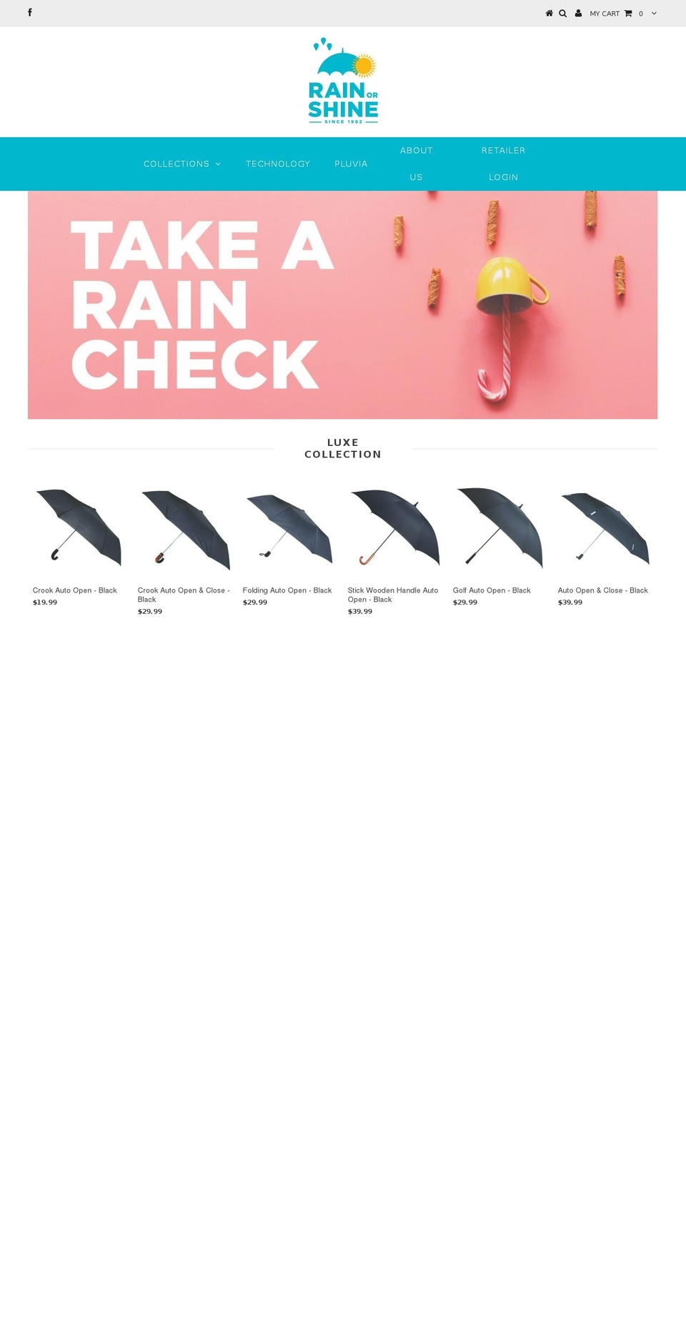 rainorshine.com.au shopify website screenshot