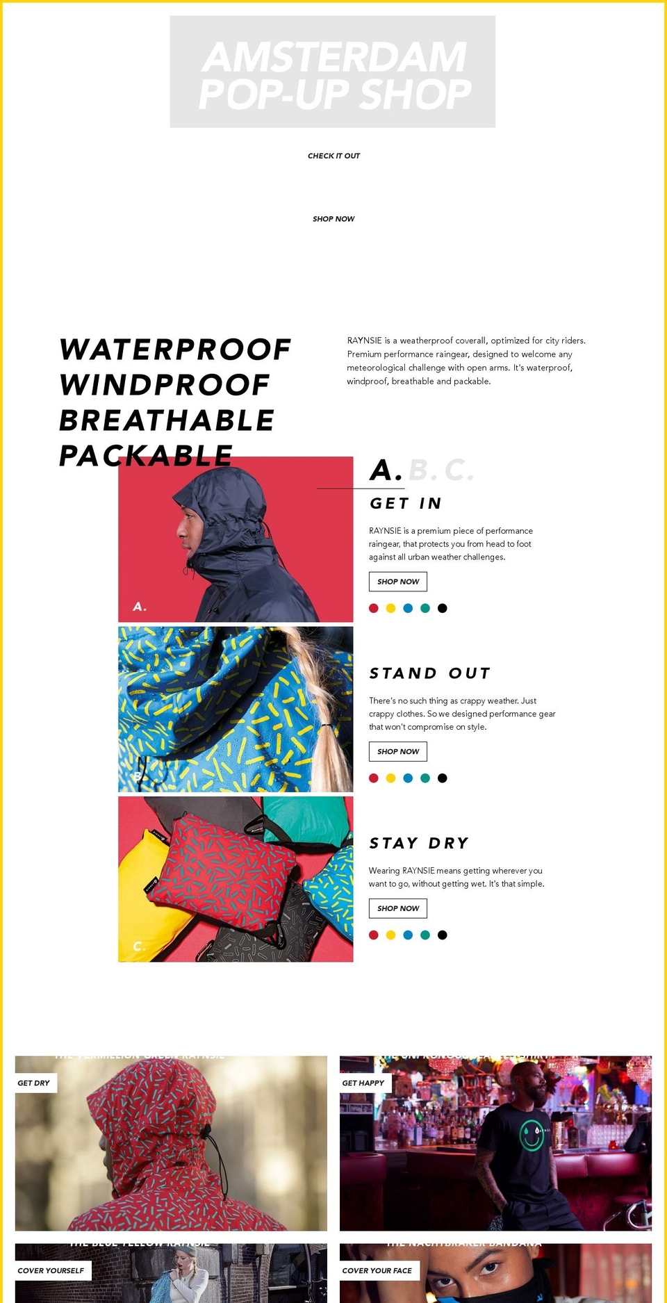 rainsie.com — Shopify storefront screenshot