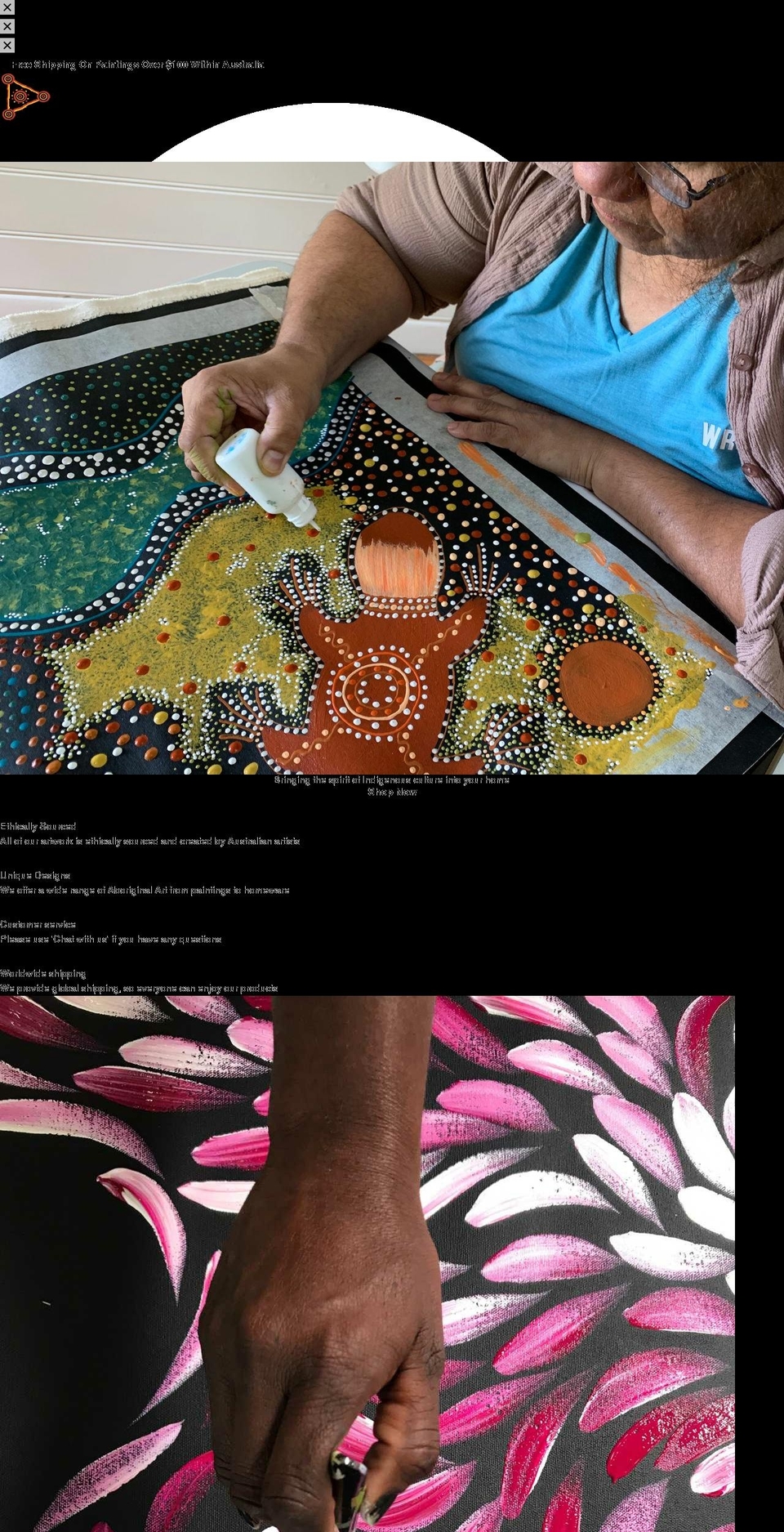 raintreeart.com.au shopify website screenshot