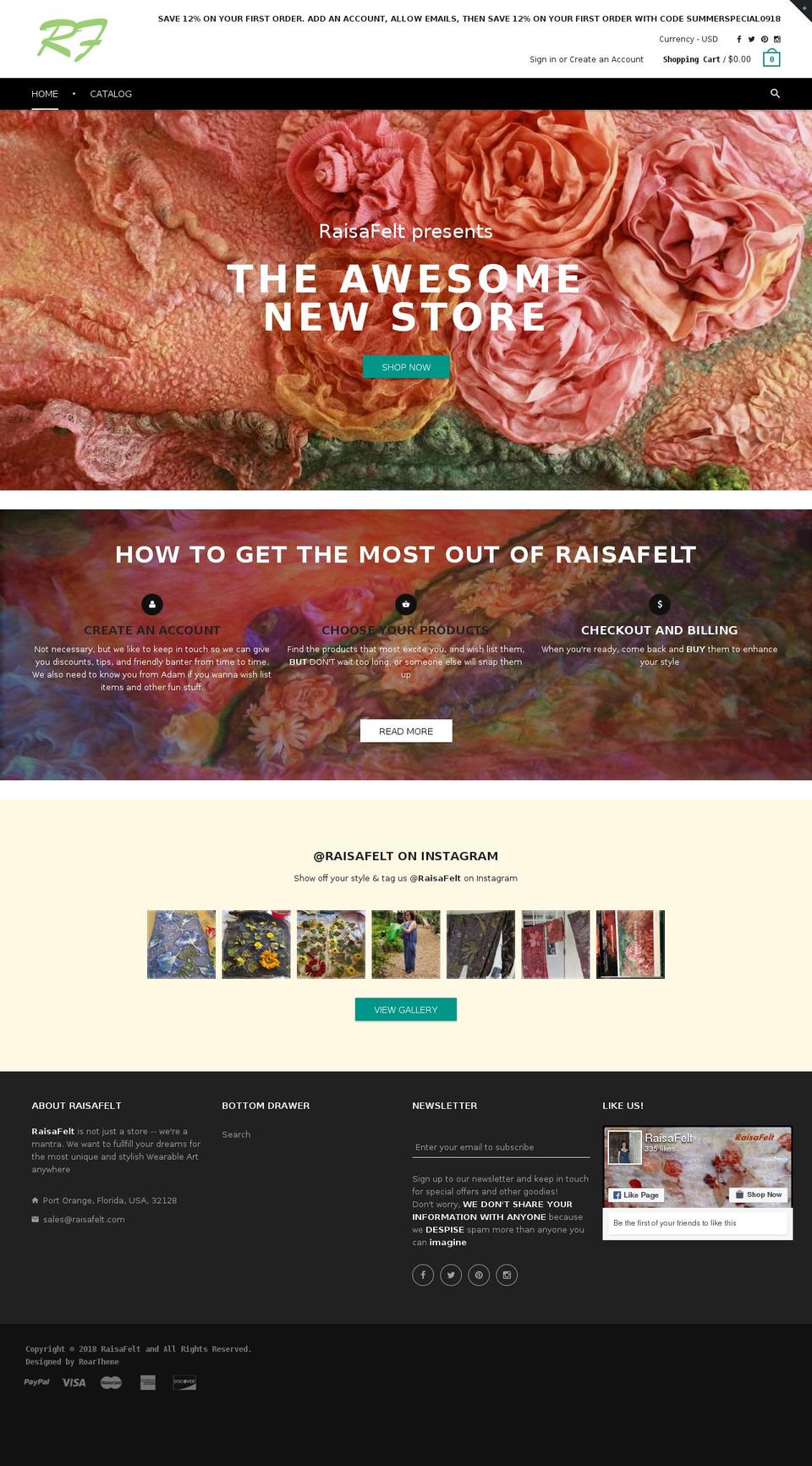 rt-material-v1-5-1 Shopify theme site example raisafelt.com