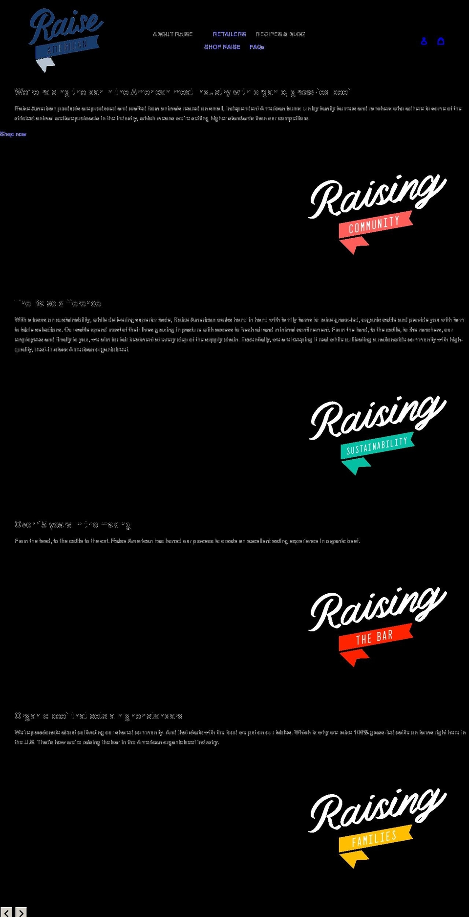 raiseamerican.com shopify website screenshot