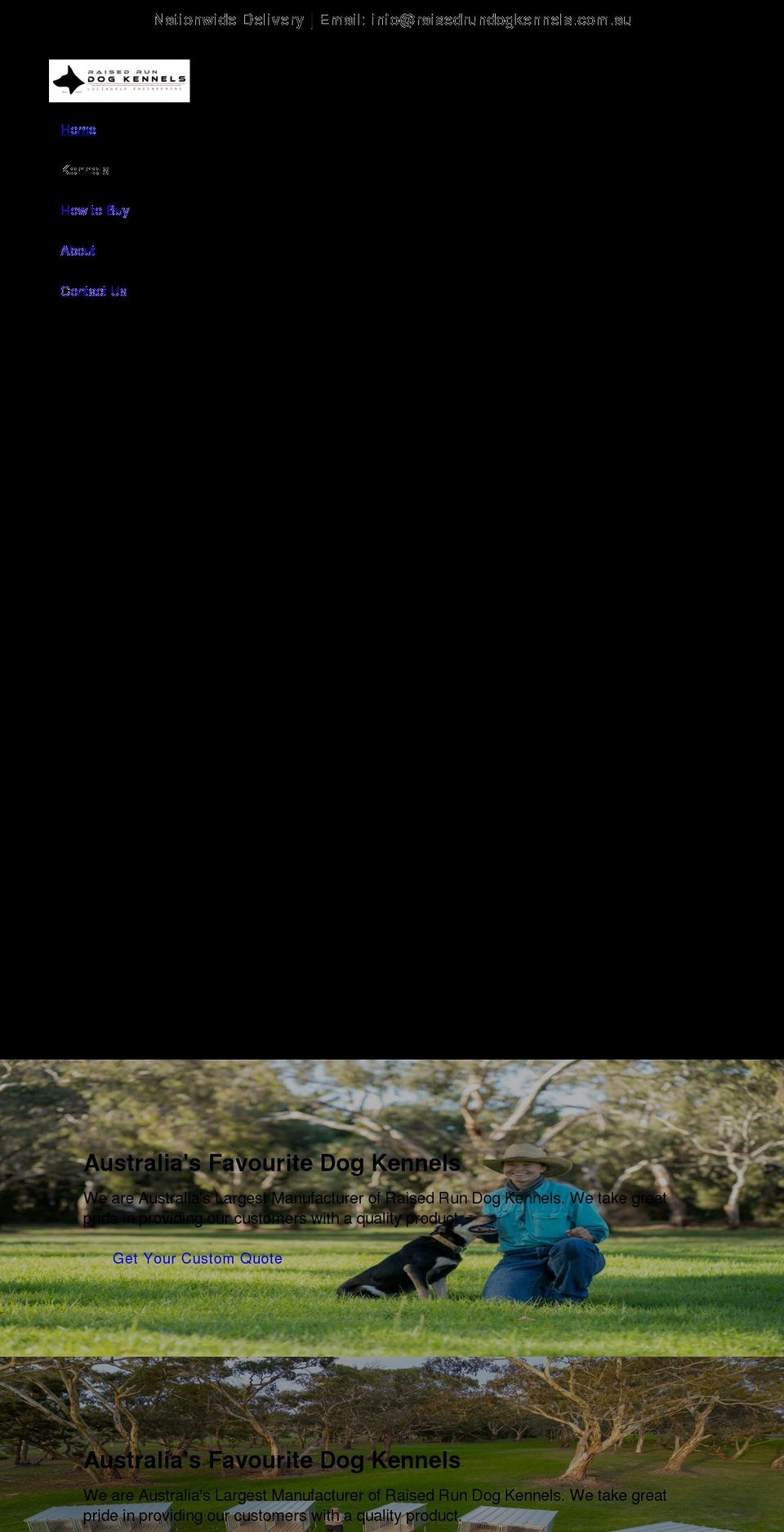 raisedrundogkennels.com.au shopify website screenshot