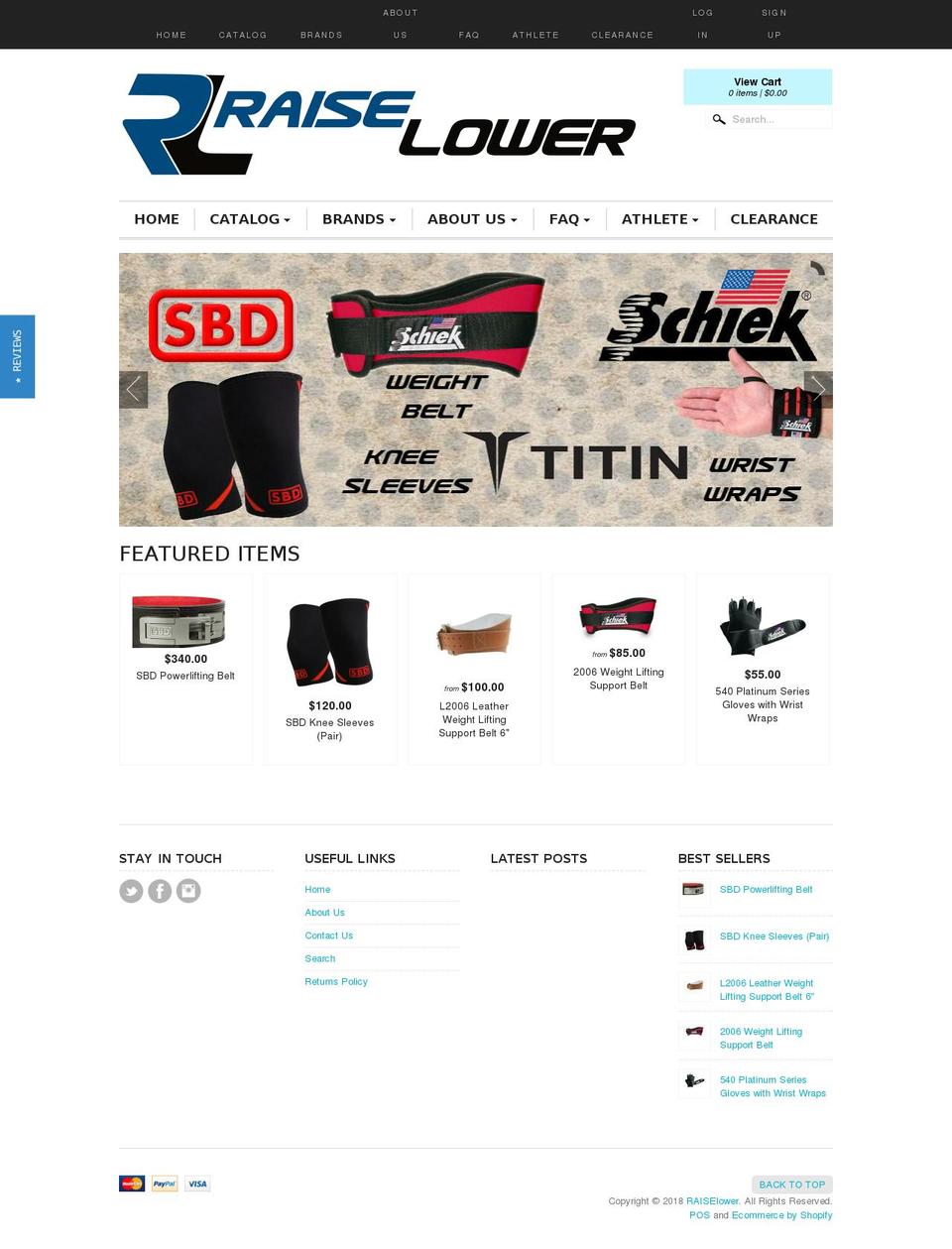 raiselower.com — Shopify storefront screenshot