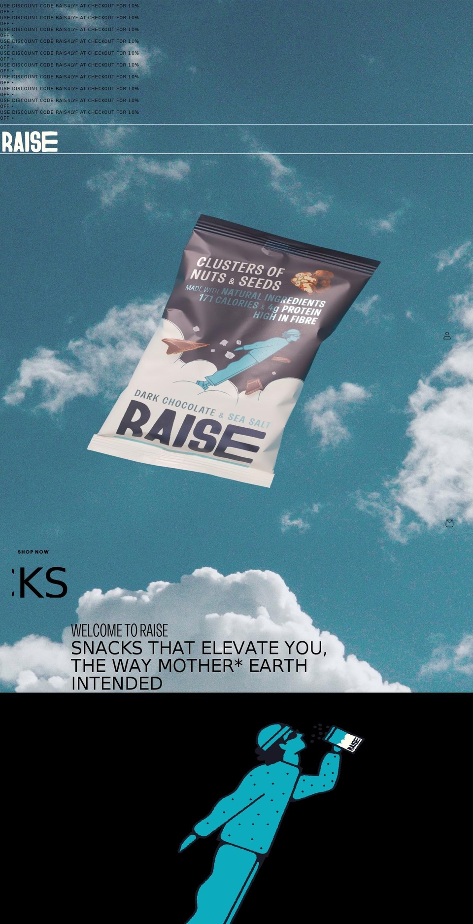 raisesnacks.co.uk shopify website screenshot