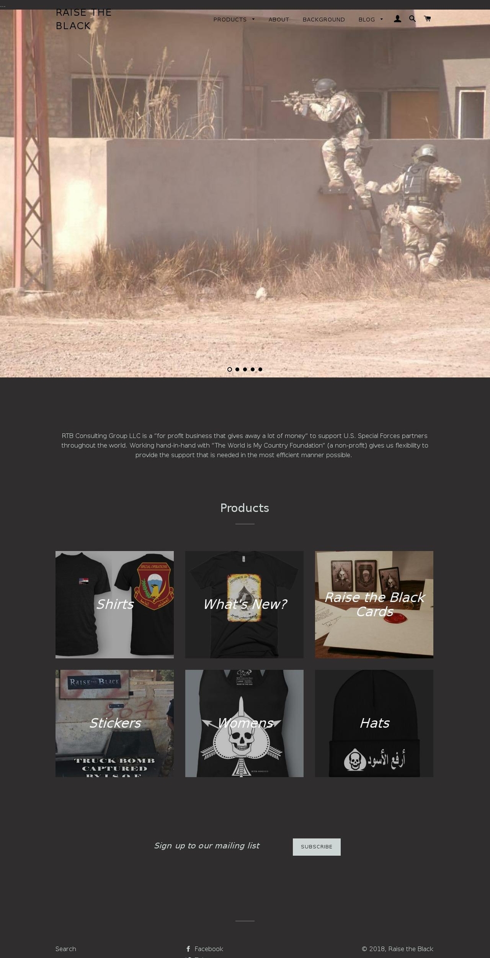 raisethe.black shopify website screenshot