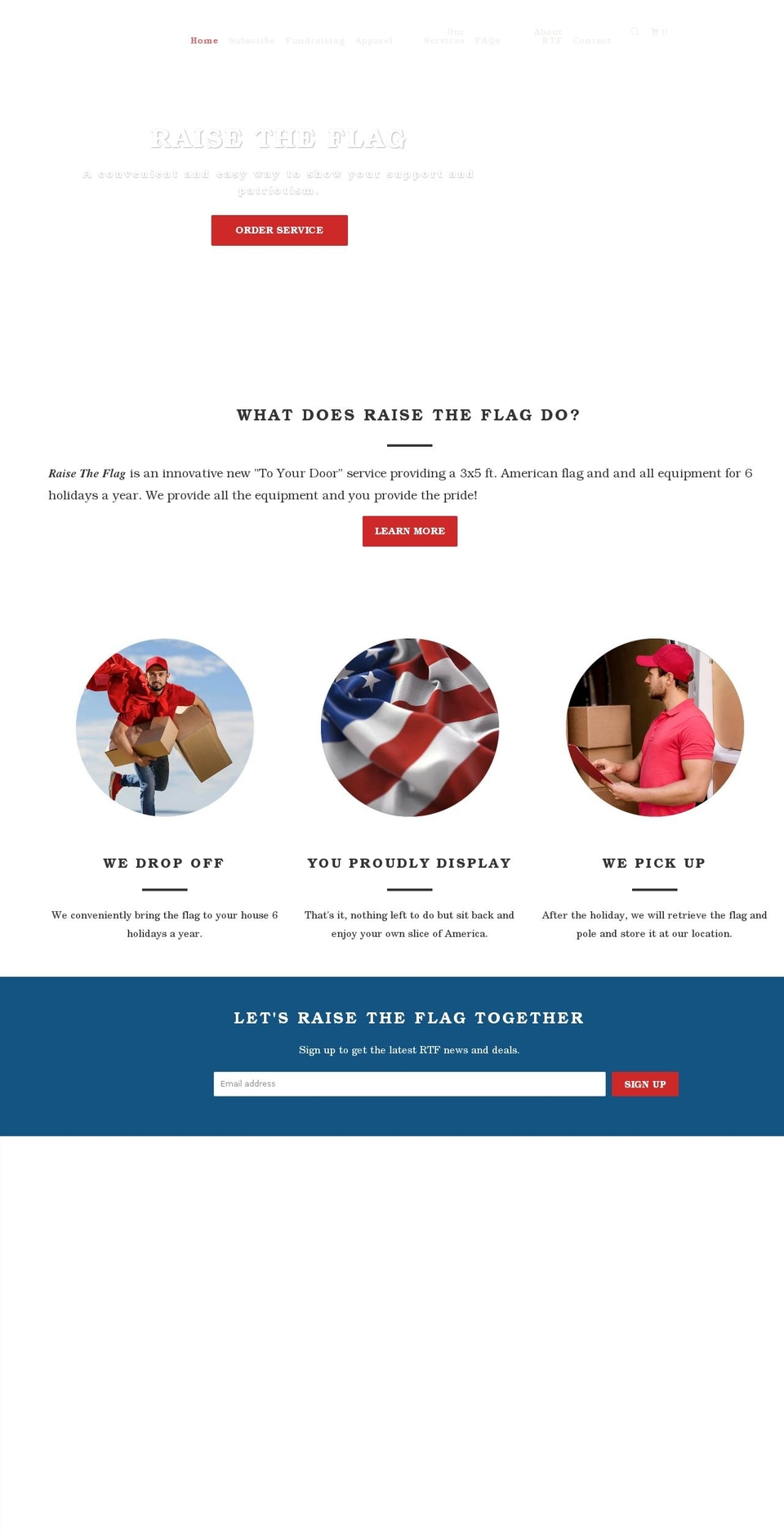 raisetheflagusa.com shopify website screenshot