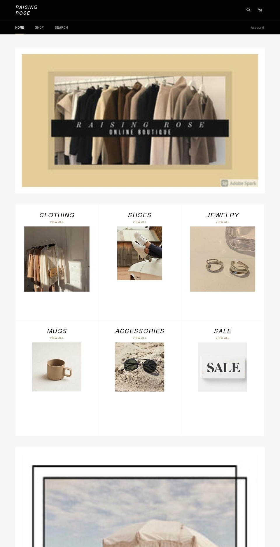 raising-rose.com shopify website screenshot
