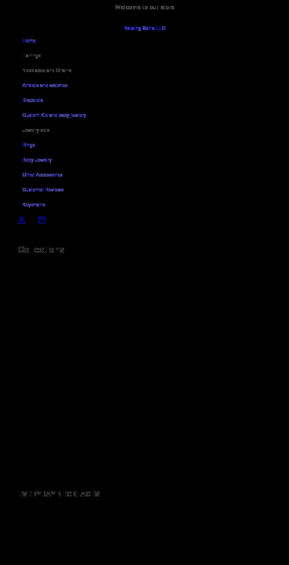 raisingsaria.com shopify website screenshot