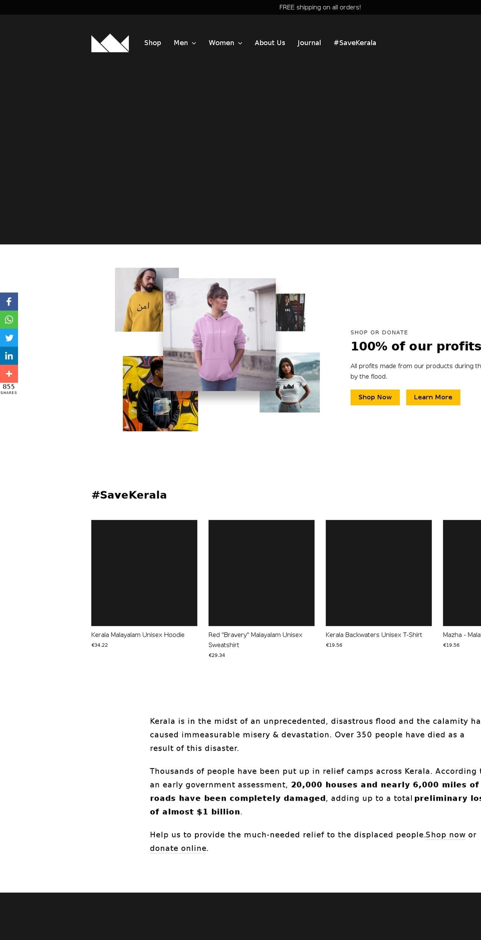 rajapparel.com — Shopify storefront screenshot