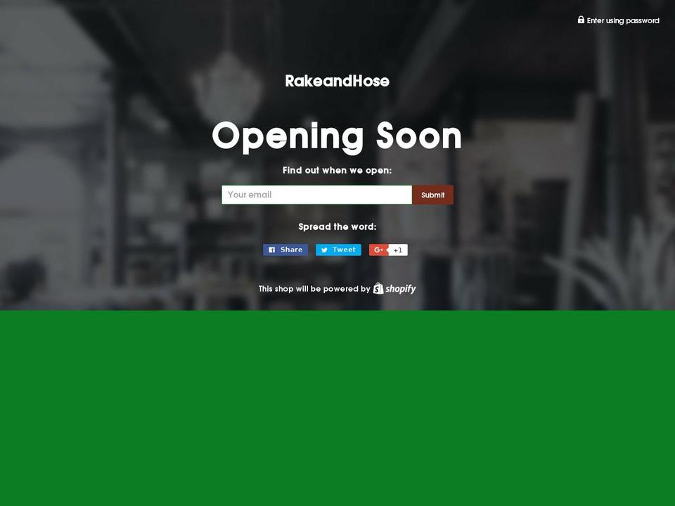 rakeandhose.com — Shopify storefront screenshot