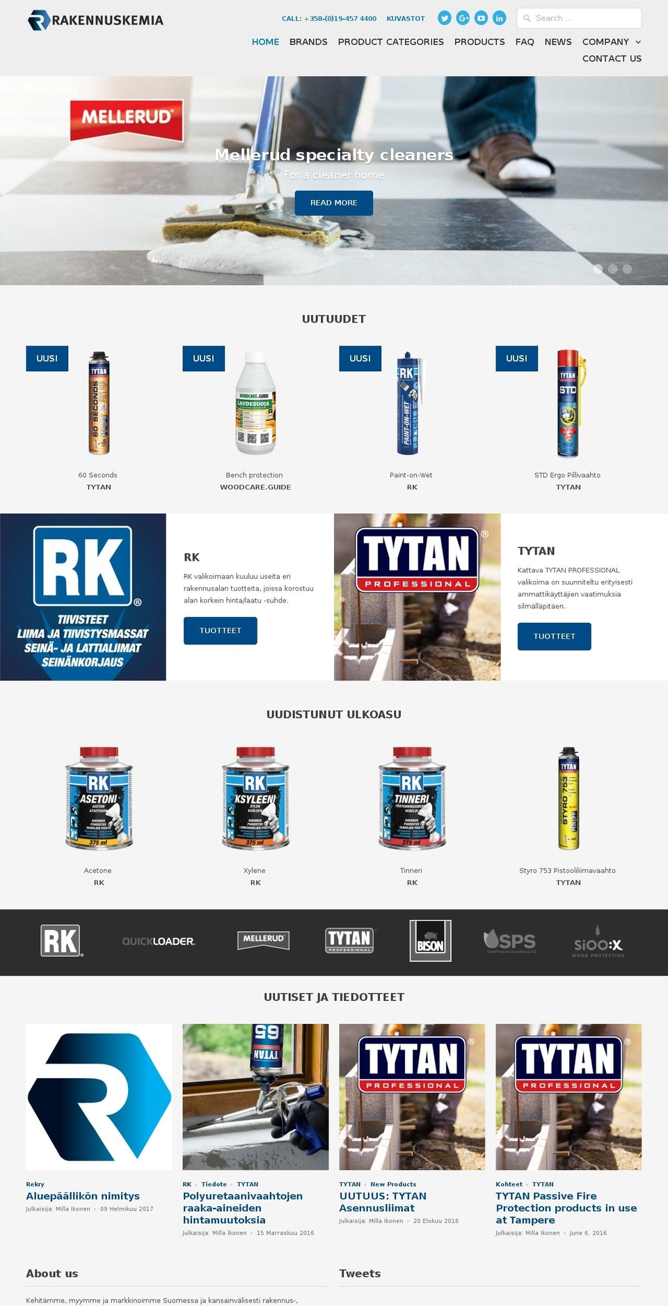 rakennuskemia.com shopify website screenshot