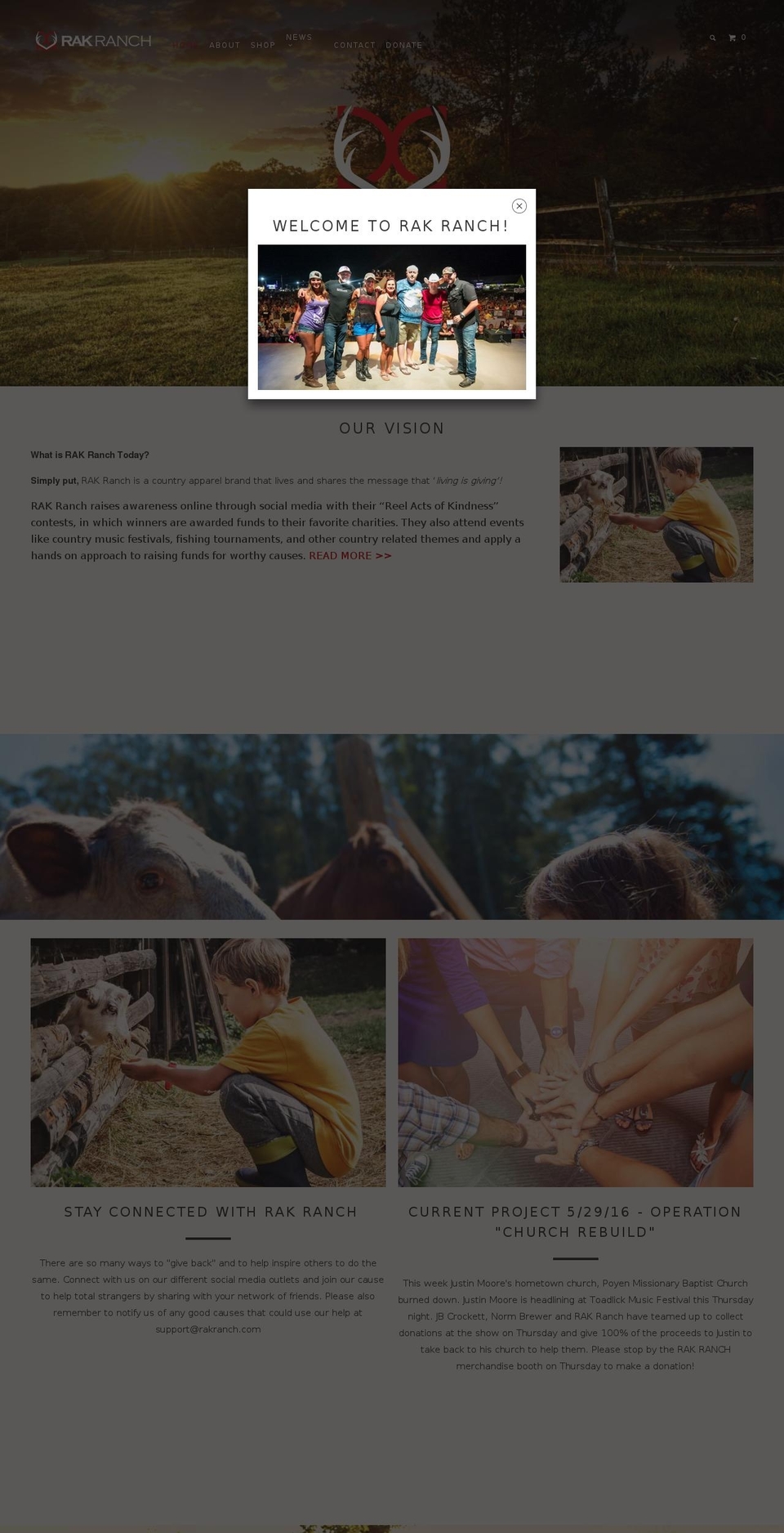 rakranch.com — Shopify storefront screenshot