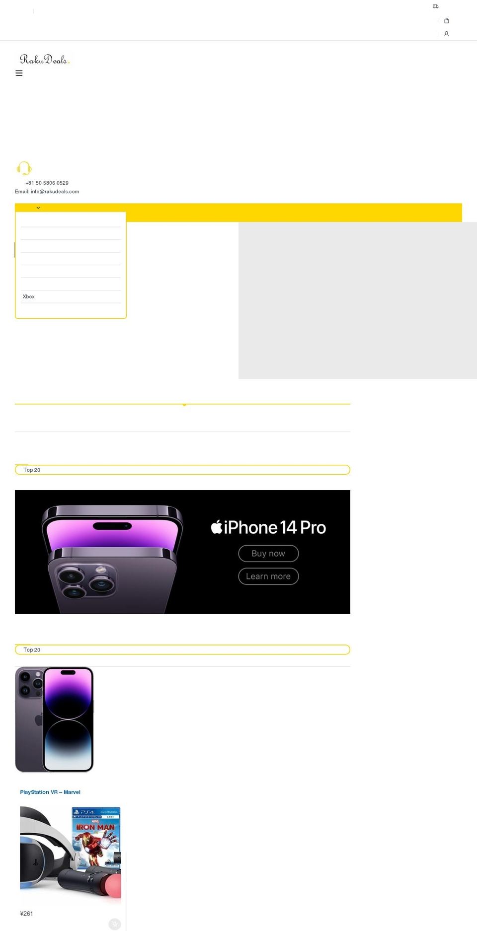 rakudeals.com — Shopify storefront screenshot