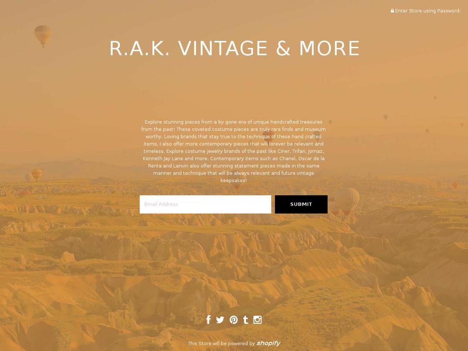rakvintage.com — Shopify storefront screenshot