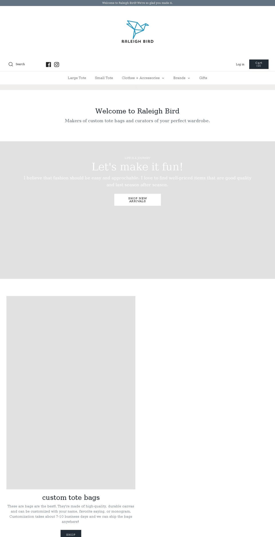 raleighbird.com shopify website screenshot