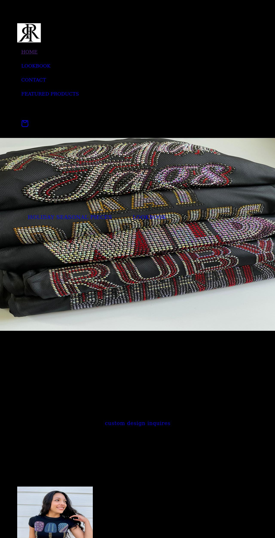 raleighrhinestones.com shopify website screenshot