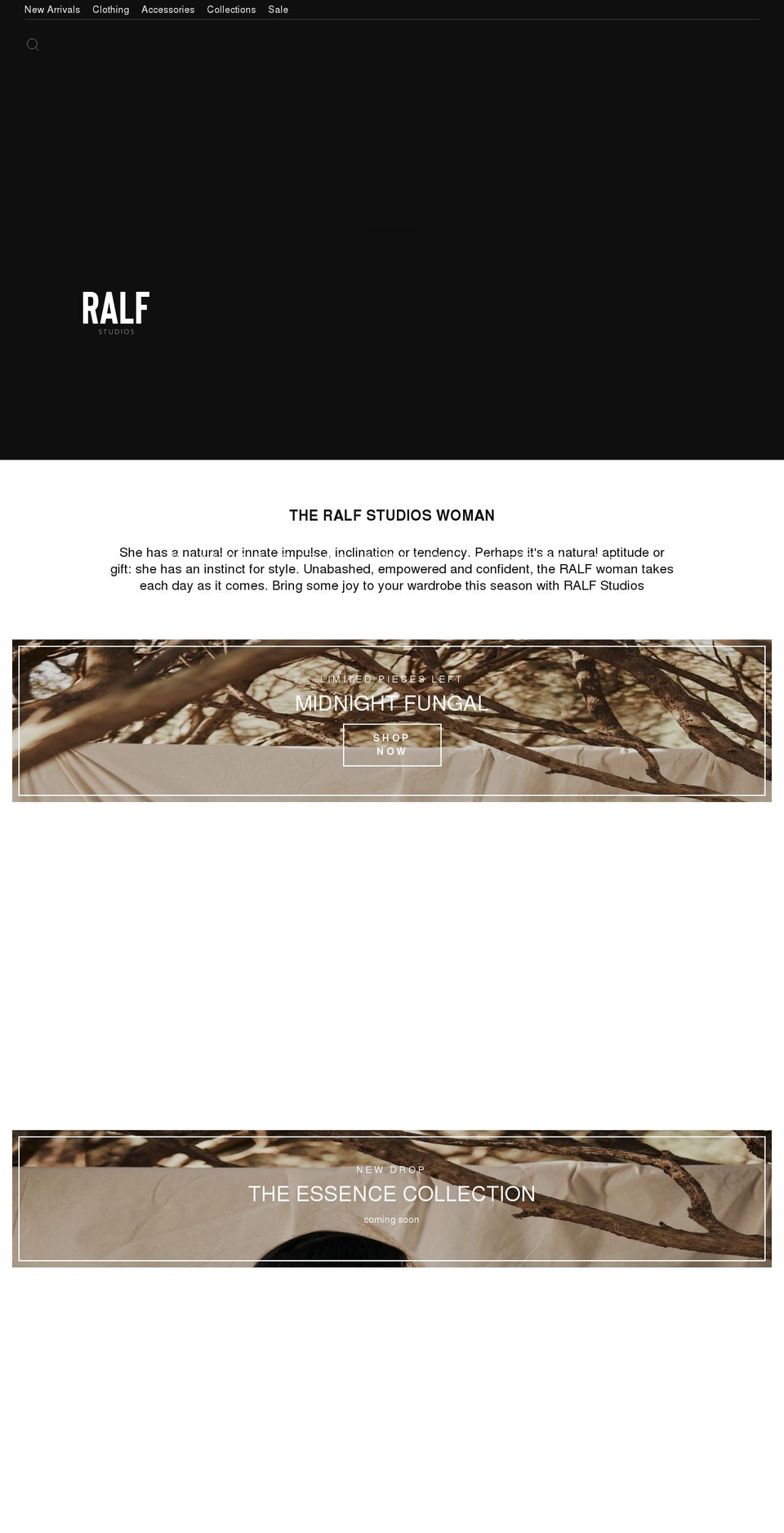 ralfstudios.com shopify website screenshot