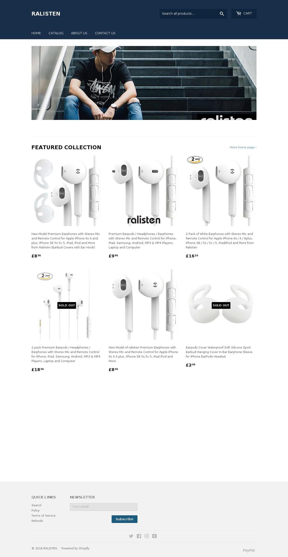 ralisten.com — Shopify storefront screenshot