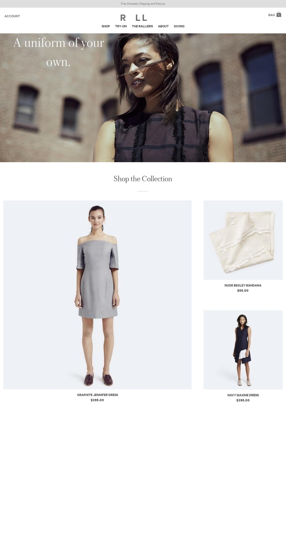 rallier.com shopify website screenshot