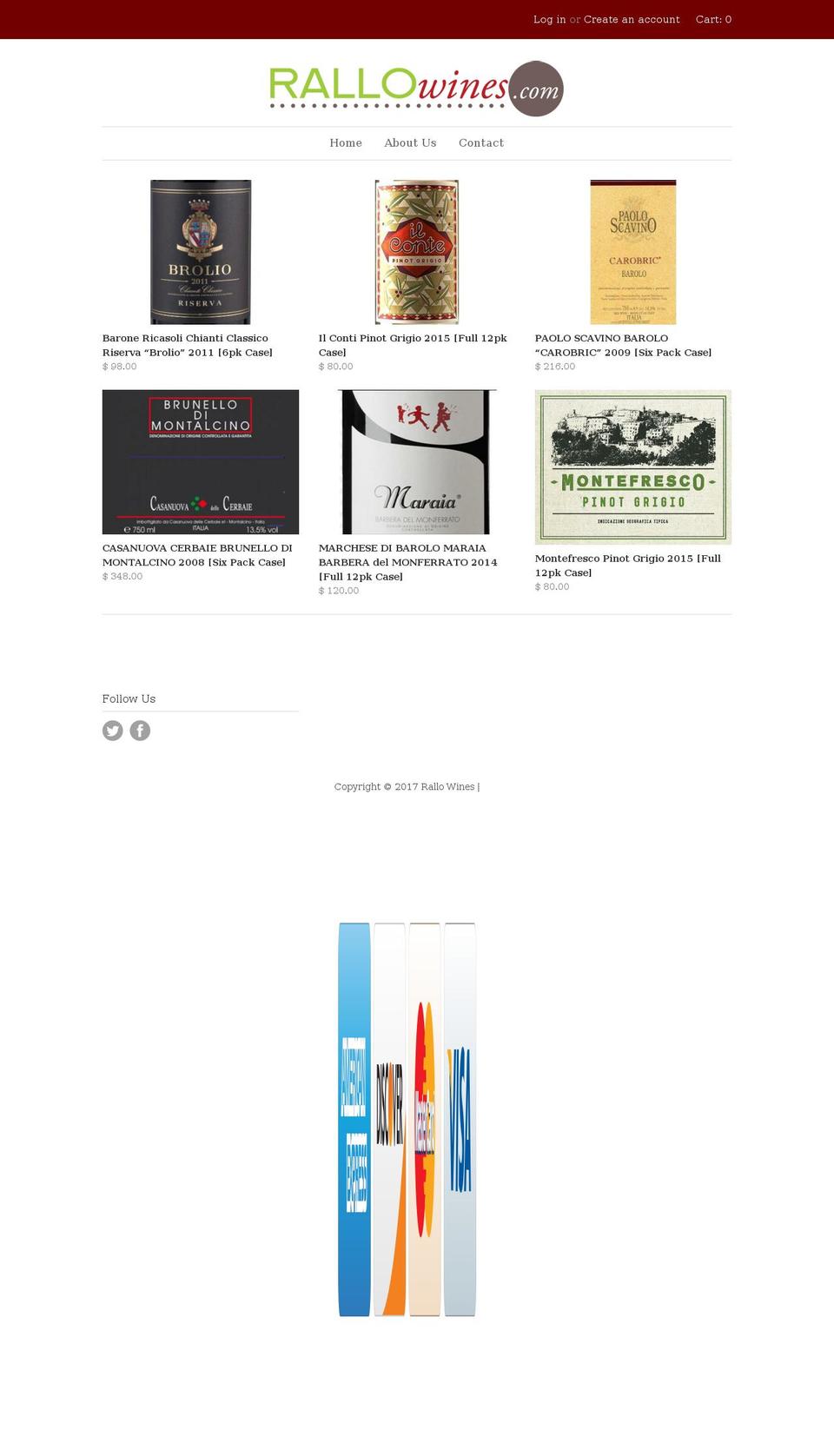 rallowines.com shopify website screenshot