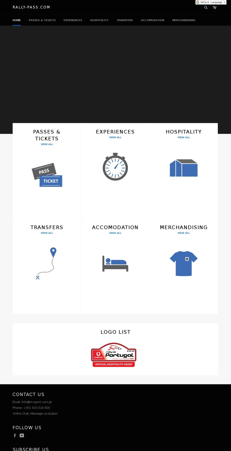 rally-pass.com — Shopify storefront screenshot